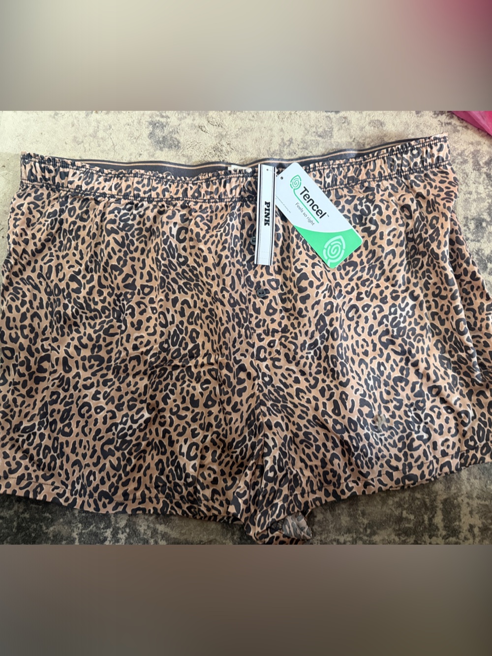 PINK Victoria's Secret Leopard Print Lounge Shorts - Brown & Black